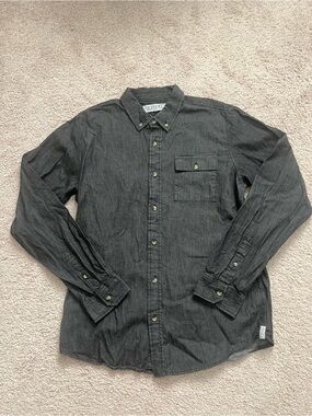 Ezekiel Dark Gray Men’s Button-Up Shirt